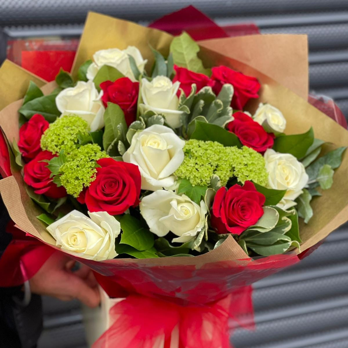 Red and White rose Bouquet